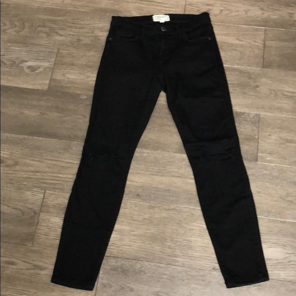Current Elliot black skinny jeans